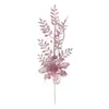 Nuevos Adornos de Flores de Navidad de Hojas de Langosta con Polvo Dorado Simulados Combinación de Ramas con Bayas Insertadas para Árbol de Navidad Transfronterizo Artificial Transfronterizo