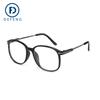 Defeng 9157T Retro Anti-Blue Light Flat Mirror Óculos de Moda Masculina e Feminina Armação Óculos de Miopia Qualidade TR90