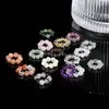 Cuentas Redondas Pequeñas de Cristal Natural Ágata Aguamarina Cuentas Accesorios para Pulsera Colgante de Joyería DIY Venta al por Mayor