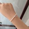 S925 Sterling Silver Swarlow Pearl Bow Bracelet Moda Personalidade Doce All-Match