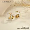 Pendientes cuadrados de acero inoxidable estilo ins con circonita, superventas transfronterizos europeos y americanos para mujer, pendientes versátiles y de diseño único para el trabajo