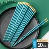 Palitos de Liga Verde Novo Estilo para Uso Doméstico, Estilo Europeu de Luxo Leve, Antiderrapantes, Antimofo, Resistentes a Altas Temperaturas, Modernos e Esteticamente Agradáveis, Codificados por Cores