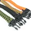 Pulsera de Supervivencia Trenzada de Paracord de Siete Hilos con Silbato y Iniciador de Fuego de Emergencia - Pulsera de Cordón de Paracaídas para Salvar Vidas