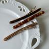 Pinza para el cabello de acetato simple y delgada estilo coreano que combina con todo, clip para coleta trasera, pico de pato largo de temperamento elegante