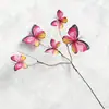 Ornamento Floral Simulado de Galho Seco Borboleta de 5 Cabeças Estilo Jardim Material para Flores de Janela Buquê Sonhador 3D Galho Único