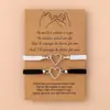 Joias Transfronteiriças Europeias e Americanas Simples de Liga de Zinco Trançada Ajustável Pulseira de Amizade para Casal Pulseira Trançada de Amor