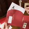Cartão de Cumprimentos de Envelope de Luxo Suave e Sem Preocupações com Bênçãos em Estilo Chinês, Mensagens Manuscritas em Branco, Presentes de Feriado, Desejos de Aniversário