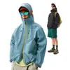 Traje de Montañismo Funcional para Exteriores Tres en Uno con Capucha Cortavientos Impermeable de Capa Dura Chaqueta Shell para Hombre Tres en Uno