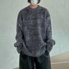 Myq Tejido de Mohair para Hombre Otoño e Invierno Estilo Coreano Holgado Tendencia Perezoso Suéter de Punto de Manga Larga