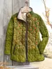 Nueva Estación Independiente Transfronteriza Temu Nueva Moda para Mujer Chaqueta de Algodón Plisada Estampado Digital Floral Chaqueta de Algodón para Mujer