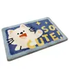 Alfombrilla de Suelo Absorbente de Agua para Baño Imitación Cachemir, Alfombra de Felpa con Dibujos Animados Lindos, Felpudo Antideslizante para Inodoro y Entrada de Baño