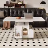Mesa de Centro de Madeira Maciça com Altura Ajustável para Uso Doméstico, Mesa de Chá Empilhável e Móvel para Apartamentos Pequenos, Mesa de Jantar Multifuncional, Mesa Lateral de Sofá