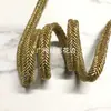 Cinturón de Hilo Fino de Oro y Plata de Alta Gama de 5 mm, Hueso de Dragón, Vientre de Serpiente, Cinta de Adorno, Vestido Lolita, Ribete de Encaje Hanfu
