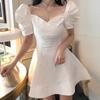 Vestido blanco para mujer, sencillo y elegante, para fiesta de cumpleaños, que se suele usar en la noche de la anfitriona, banquete de verano.