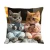 Capas de Almofada de Animais Fofos Novas Transfronteiriças para Usar com Celulares, Decorações de Festa de Gatos, Capas de Almofada de Sofá para Sala de Estar Atacado