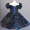 Aliexpress Vestido de Princesa para Niñas Modelo Brillante Pasarela Cumpleaños Vestido de Noche Dama de Honor Traje de Actuación
