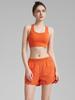 Conjunto Esportivo de Duas Peças Feminino Anti-Brilho de Secagem Rápida Shorts de Yoga Costas em I Sutiã Esportivo com Bojo Fixo à Prova de Choque