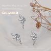 Celebridad de Internet Joyería tridimensional de metal líquido para uñas de mariposa Ala de mariposa izquierda y derecha Colgante de borla de diamante Decoración para uñas