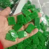 Verde Jadeíta Doble Felicidad Cuentas Sueltas para Pendientes DIY Collar Pulsera Accesorios de Joyería Piezas con Color Uniforme