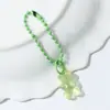 Lindo colgante de cadena de cuentas de oso transparente hecho a mano, joyería DIY, bolso, teléfono móvil, muñeca de dibujos animados, accesorios de joyería al por mayor