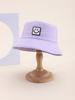 Sombrero de Pescador Infantil de Primavera y Verano de Doble Cara con Patrón de Carita Sonriente, Sombrero para el Sol Simple con Protección Solar, Sombrero de Pescador Plegable Casual y Versátil