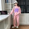 Ropa Nueva para Niños 2025 Traje de Moda Coreana de Manga Larga con Estampado de Letras Conjunto de Dos Piezas