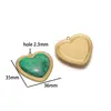 Colgante de Corazón de Acero Inoxidable con Goteo de Aceite de Color Esmalte DIY Joyería de Accesorios Colgantes para Collares y Pendientes de Gama Alta de Nicho 18K