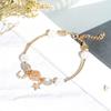 Pulsera de Cristal Badu Explosión Blanca Piedra Lunar Estrella y Luna Pulsera Elegante Regalo para Mejor Amiga Cadena de Cuentas de Amatista
