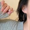 Pendientes de aro serie plata de alta gama Pendientes de aro Pendientes de aro Pendientes de aro Pendientes de cabeza Aros para la cabeza Moda Lujo ligero Diseño de nicho Pendientes con sentido