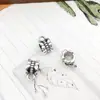 1 peça de gancho de tubo curvo de três vias adequado para pulseira Pandora acessórios de joias em liga conector de pingente de pulseira fecho de joia