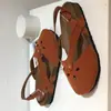 Sandalias Cerradas de Punta con Hebilla de Una Correa, Estilo Vintage Simple Hueco, Zapatos Planos sin Espalda de Gamuza para Mujer