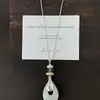 Collar con Colgante Ovalado de Resina Estilo Old Money para Mujer, Nueva Cadena para Clavícula Estilo Chino de Vacaciones, Cadena para Suéter Casual para Viajes Diarios para Mujer