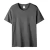 Camiseta de Algodão Puro com Gola Redonda 200g Feita Sob Medida Manga Curta Roupa de Trabalho com Logotipo Impresso Uniforme de Turma de Verão Camisa Cultural Publicitária Feita Sob Medida