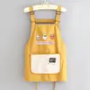 Avental de Desenho Animado Repelente à Água para Cozinha Doméstica, Avental Fofo, Roupa de Trabalho Fashion com Estampa para Catering, Anti-Manchas e Respirável