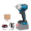 Chave elétrica sem escova transfronteiriça, chave de carregamento de bateria de lítio de grande torque, chave de impacto para pistola de ar comprimido de reparo automotivo, chave de fenda elétrica