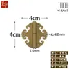 Bisagras de Borde de Encaje Chengyu de Cobre Puro, Bisagras de Latón para Cajas de Madera de Alcanfor, Bisagras en Forma de Mariposa de 180 Grados para Puertas de Gabinetes y Joyeros