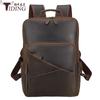 Mochila de Couro Nova Personalizada pelo Fabricante Mochila de Couro Retrô para Homem Mochila de Viagem para Lazer ao Ar Livre
