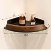 Prateleira de Canto para Banheiro com Textura de Madeira de Nogueira, Prateleira de Armazenamento para Vaso Sanitário, Lavatório e Chuveiro Montada na Parede Sem Furos