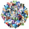 50 pegatinas cuadradas originales de dios juego dibujos animados secundarios monopatín decorativo taza de agua pegatinas impermeables de grafiti pegatinas