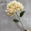 Flor de Hortensia Individual Grande Simulada Material de Flores para Boda Accesorios Florales Decoración de Techo de Salón de Bodas Pared de Fondo Decoración Interior Suave