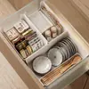 Caja de Almacenamiento de Plástico Grueso Nueva, Organizador de Gabinete Multifuncional para Tazones y Palillos, Caja de Almacenamiento con Ranura en Forma de U para Snacks y Medicinas