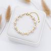 Pulsera de perlas de agua dulce naturales para mujer, diseño de nicho, color chapado en oro de 18k de alta gama, joyería al por mayor estilo coreano ins
