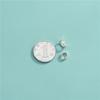 Cuentas espaciadoras ovaladas de rosa de plata esterlina S925, cuentas sueltas hechas a mano, cuerda trenzada con cuentas, accesorios para pulseras de perlas de cristal