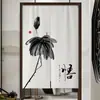 Cortina de tela estilo Zen para puerta, cortina divisoria para sala de té, estudio, dormitorio, baño, cortina divisoria para entrada y pasillo, cortina de media longitud