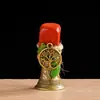 Pedra Lapidada de Cristal Natural Transfronteiriça Coluna de Cristal Árvore da Vida Sino Criativo Sino de Mão Adorno de Decoração de Adereço de Halloween