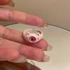 Anillo de dedo índice rosa con diseño de monstruo Mi para chica divertida, 2023, nuevo y moderno, anillo de nicho