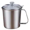 Copo medidor de aço inoxidável 304 espessado com tampa copo medidor para chá de leite café copo medidor com escala 2L copo de puxar copo experimental