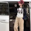 Camiseta para Niñas 2026 Nuevo Estilo Ropa de Otoño Infantil Manga Larga Niños Medianos y Grandes Manga Raglán Bloque de Color Base de Algodón Puro Venta al por Mayor Moderna