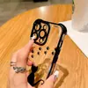 Estojo de Celular Estampado de Patinha de Gato Mais Vendido no Comércio Exterior para iPhone 13/14 Pro Max, Estojo Transparente com Airbag Galvanizado Anti-Queda