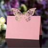 Tarjeta de mesa hueca con láser, hermosa tarjeta de asiento de mesa con forma de mariposa, tarjeta de asiento tridimensional para boda, venta al por mayor de Shenzhen